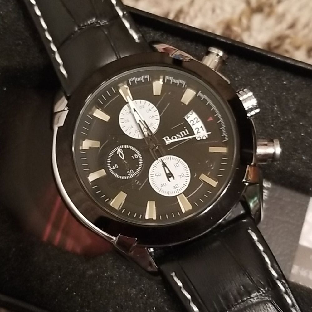 Men's Black Quartz Watch